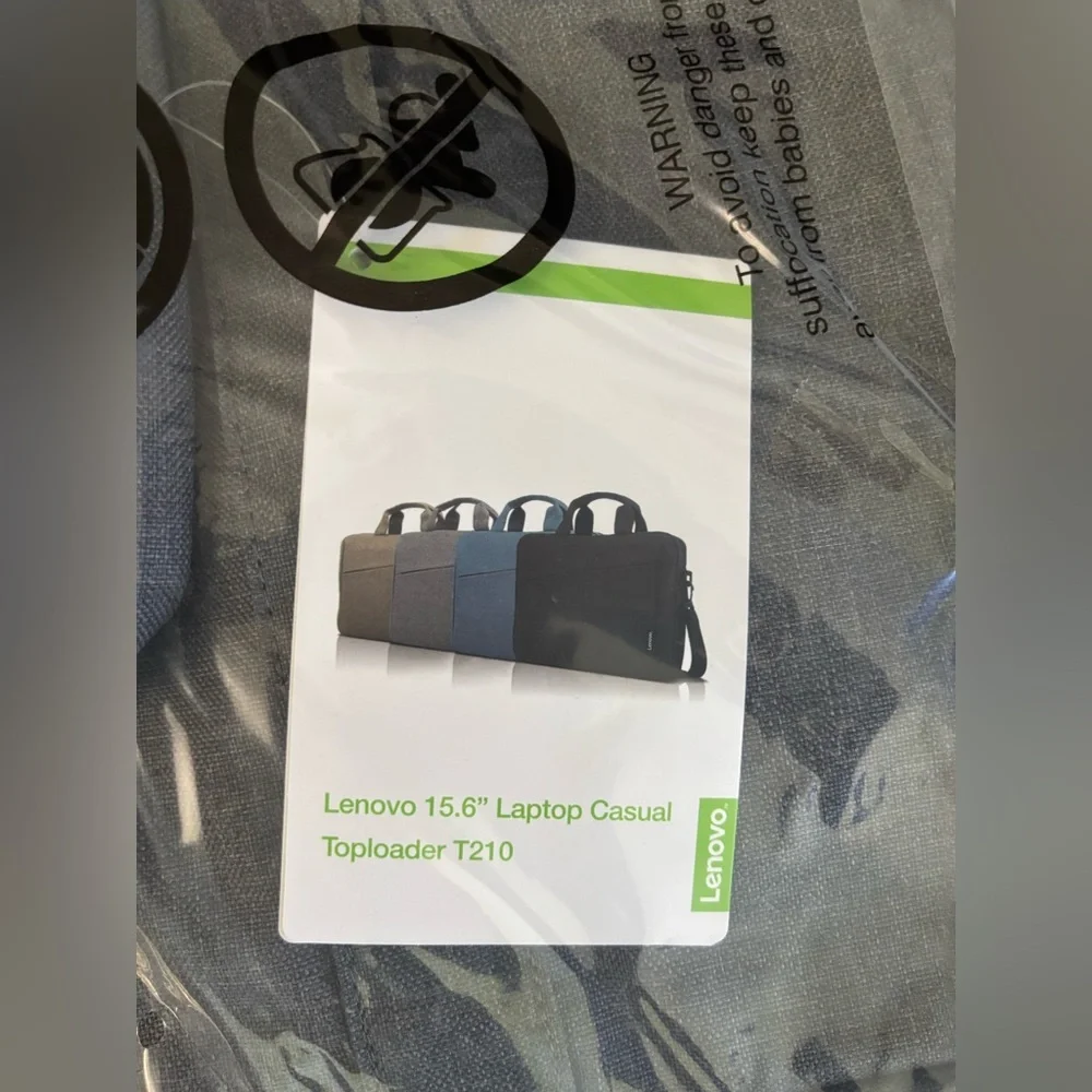 Lenovo Laptop Bag Unisex Gray 15.6” Top-loader T210 Accessory Shoulder Bag New